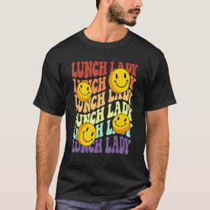 lunch dame retro glimlach terug naar school Cafete T-shirt