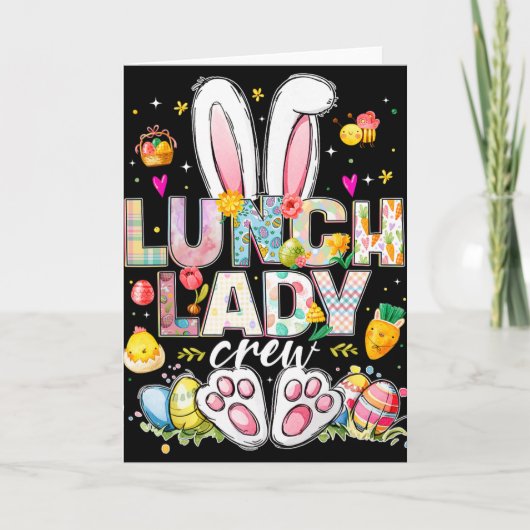 Lunch Dames Bemanning Grappige Konijn Lunch Dames Kaart (Voorkant)