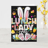 Lunch Dames Bemanning Grappige Konijn Lunch Dames Kaart (Gele Bloem)
