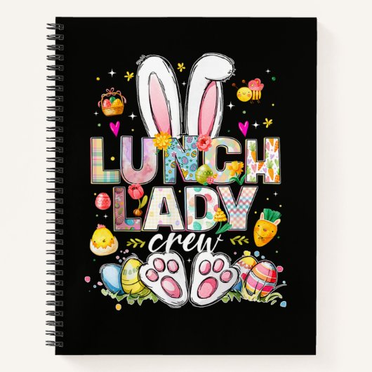 Lunch Dames Bemanning Grappige Konijn Notitieboek (Voorkant)