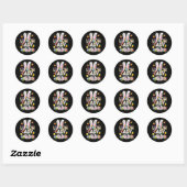 Lunch Dames Bemanning Grappige Konijn Ronde Sticker (Vel)