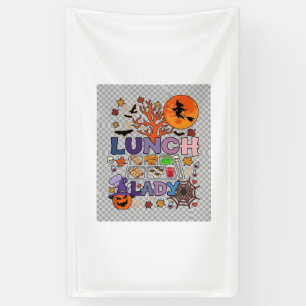 Lunch Dames Halloween Heks Maan Pompoen_1 Spandoek