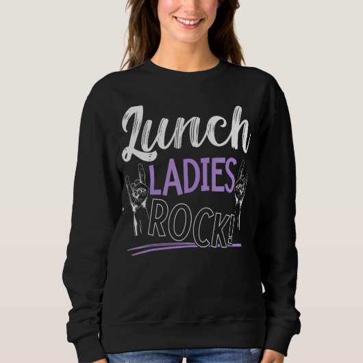 Lunch Dames Rock Cafetaria Worker Dinner Lady Coo Trui (Voorkant)