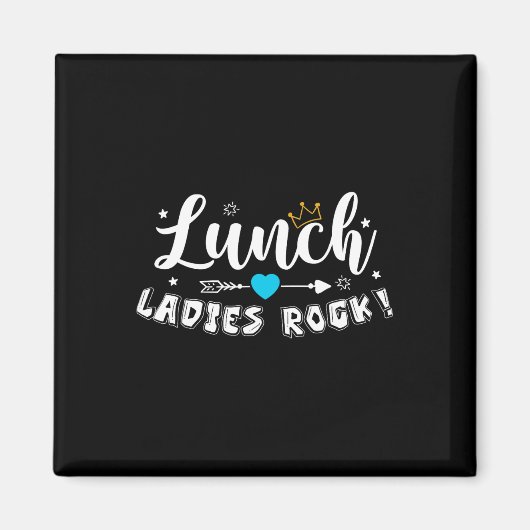 Lunch Dames Rock Lunch Dames Squad Terug naar Scho Magneet (Voorkant)