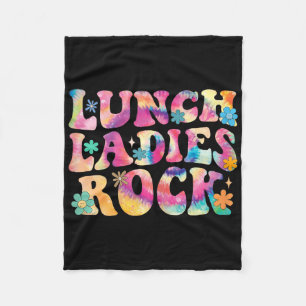 Lunch Dames Rock Tie Dye Cafetaria Crew Groovy La Fleece Deken