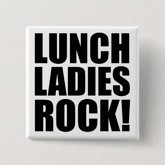 Lunch Dames Rock Vierkante Button 5,1 Cm (Voorkant)
