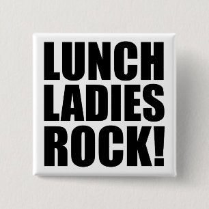 Lunch Dames Rock Vierkante Button 5,1 Cm
