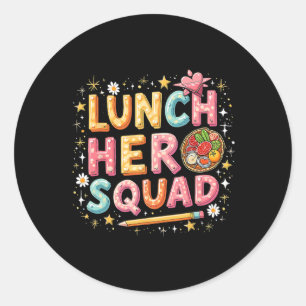 Lunch Dames Team Lunch Heldhaftige Team Gereed Voo Ronde Sticker