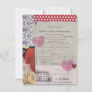 Lunch Date Valentijnsdag Kaart Notitiekaartje