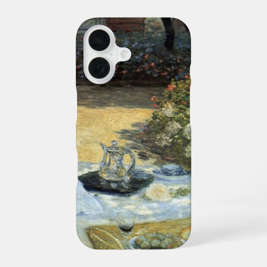 Lunch door Claude Monet, Vintage Impressionisme iPhone 16 Hoesje (Achterkant)