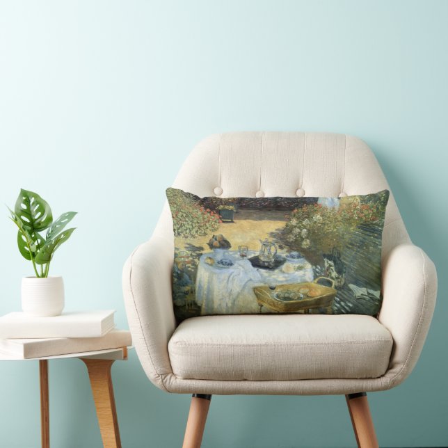 Lunch door Claude Monet, Vintage Impressionisme Kussen (Stoel)