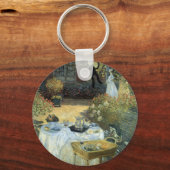 Lunch door Claude Monet, Vintage Impressionisme Sleutelhanger (Voorkant)