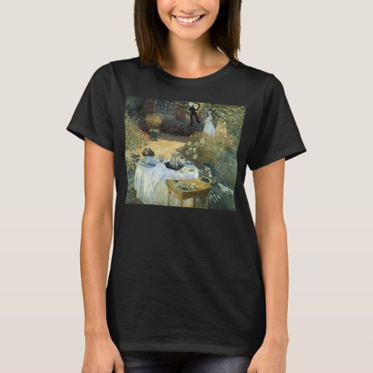 Lunch door Claude Monet, Vintage Impressionisme T-shirt (Voorkant)