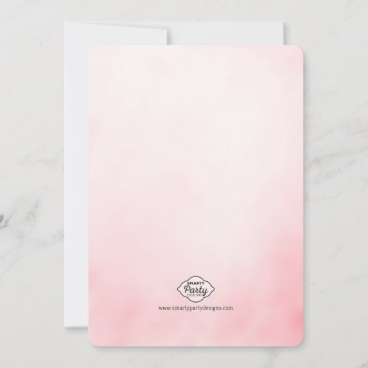 Lunch en Bubble Birthday Glitter Invitation Kaart (Achterkant)