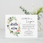 Lunch en Lingerie Bridal Brunch Kaart (Staand voorkant)