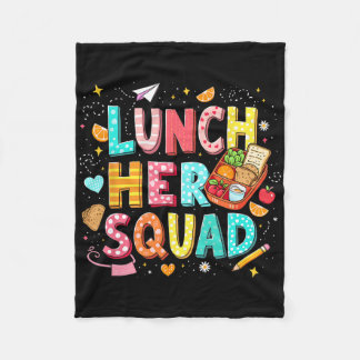 Lunch Helden Squad Preppy Terug Naar School Lunch  Fleece Deken