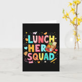 Lunch Helden Squad Preppy Terug Naar School Lunch Kaart (Gele Bloem)