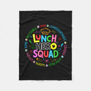 Lunch helden squad terug naar school gelukkig eers fleece deken