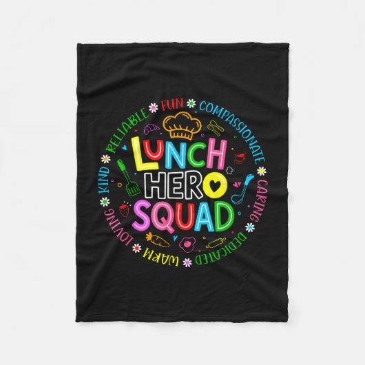 Lunch helden squad terug naar school gelukkig eers fleece deken (Voorkant)