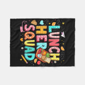 Lunch Helden Team Preppy Terug Naar School Lunchda Fleece Deken (Voorkant (Horizontaal))