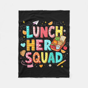 Lunch Helden Team Preppy Terug Naar School Lunchda Fleece Deken