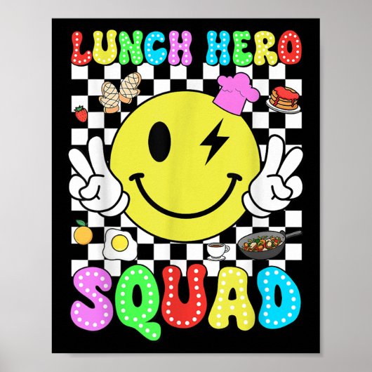 Lunch Hero Squad Terug naar school Lunch Ladies Ca Poster (Voorkant)