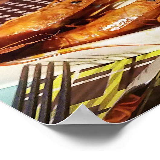 Lunch in Barcelona Spanje Poster (Hoek)