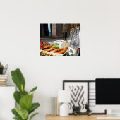 Lunch in Barcelona Spanje Poster (Thuiskantoor)