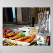 Lunch in Barcelona Spanje Poster (Voorkant)