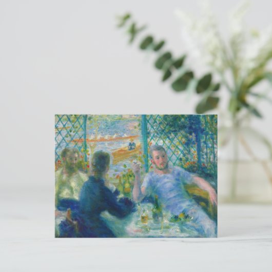 Lunch in het Restaurant Fournaise van Renoir Feestdagenkaart (Staand voorkant)