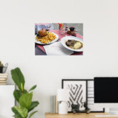 Lunch in Parijs Frankrijk Poster (Thuiskantoor)