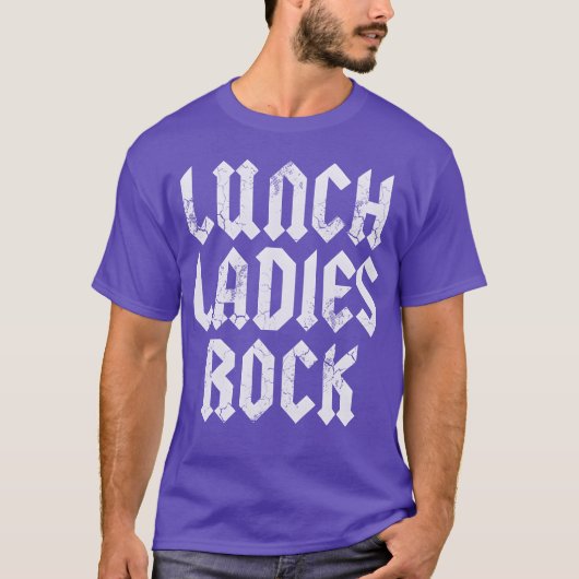 Lunch Ladies Rock Cafeteria Worker Lady Backo fami T-shirt (Voorkant)