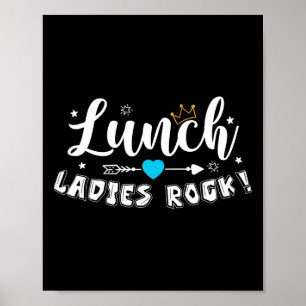 Lunch Ladies Rock Lunch Lady Squad Terug naar scho Poster