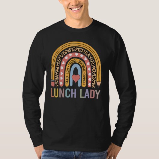 Lunch Lady 100th Day Of School Cafeteria Worker Ra T-shirt (Voorkant)