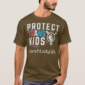 Lunch Lady beschermt transKinder LGBT Pri T-shirt