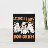 Lunch Lady Boo Crew Ghost Chef Funny Cafeteria Wor Kaart (Voorkant)
