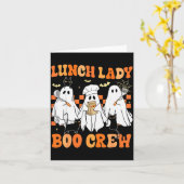 Lunch Lady Boo Crew Ghost Chef Funny Cafeteria Wor Kaart (Gele Bloem)