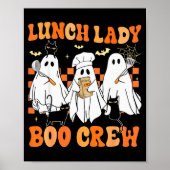 Lunch Lady Boo Crew Ghost Chef Funny Cafeteria Wor Poster (Voorkant)