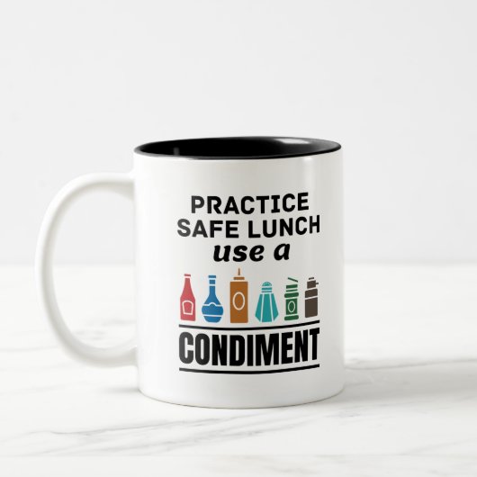 Lunch Lady Cafeteria Food Service Safe Lunch Funny Tweekleurige Koffiemok (Links)