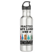 Lunch Lady Cafeteria Food Service Safe Lunch Funny Waterfles (Voorkant)