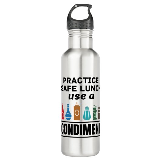 Lunch Lady Cafeteria Food Service Safe Lunch Funny Waterfles (Voorkant)