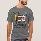 Lunch Lady Cafeteria Happy 100Th Day Of School 100 T-shirt (Voorkant)