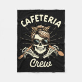 Lunch Lady Cafeteria Worker Squad Skeleton Cafeter Fleece Deken (Voorkant)