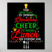 Lunch Lady Christmas Xmas School Cafeteria Lunch L Poster (Voorkant)
