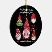 Lunch Lady Crew Alles is prima Vrolijk Kerstfeest Keramisch Ornament (Rechts)