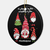 Lunch Lady Crew Alles is prima Vrolijk Kerstfeest Keramisch Ornament (Links)