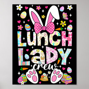 Lunch Lady Crew Grappige Konijn Cafetaria Familie Poster