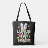 Lunch Lady Crew Grappige Konijn Tote Bag (Achterkant)