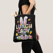 Lunch Lady Crew Grappige Konijn Tote Bag (Dichtbij)