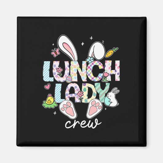 Lunch Lady Crew Grappige Lunch Lady Cafetaria Pase Magneet (Voorkant)
